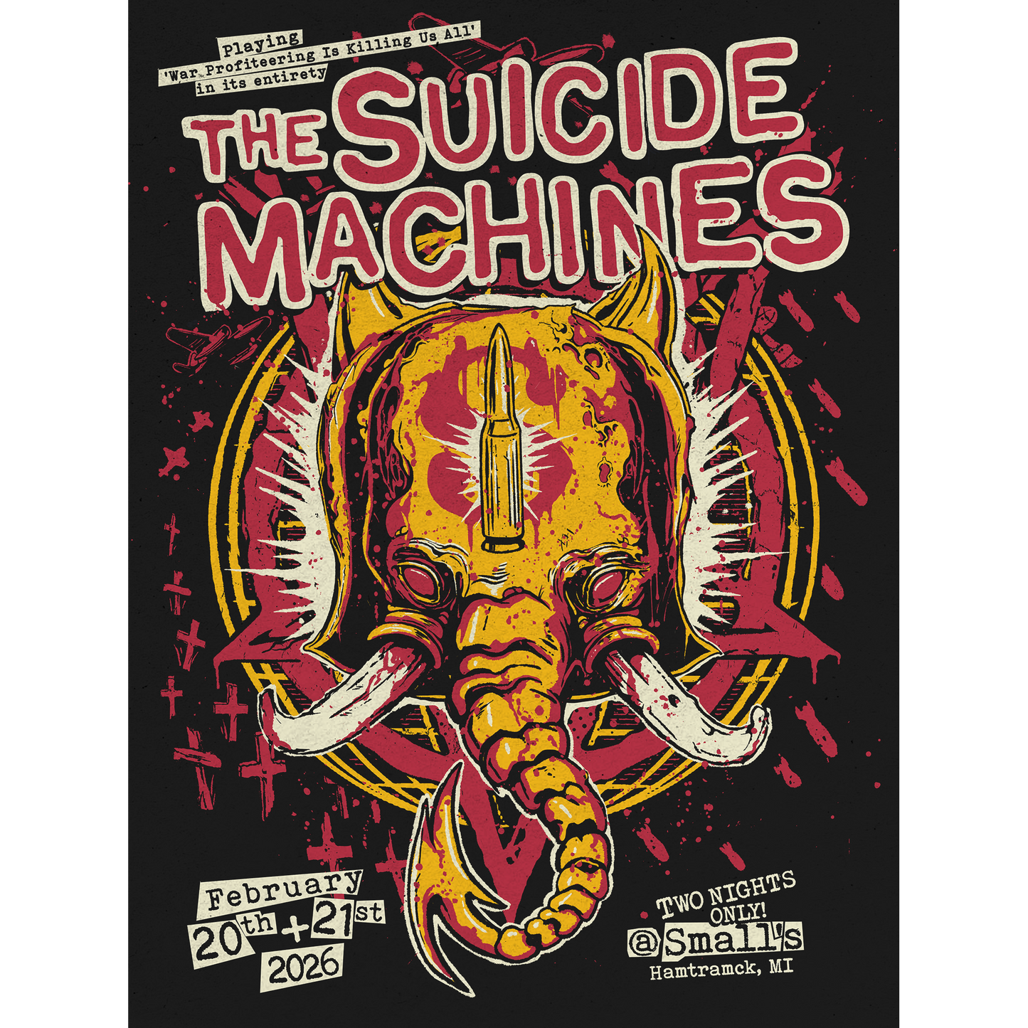 War Profiteering Screen Printed Show Poster