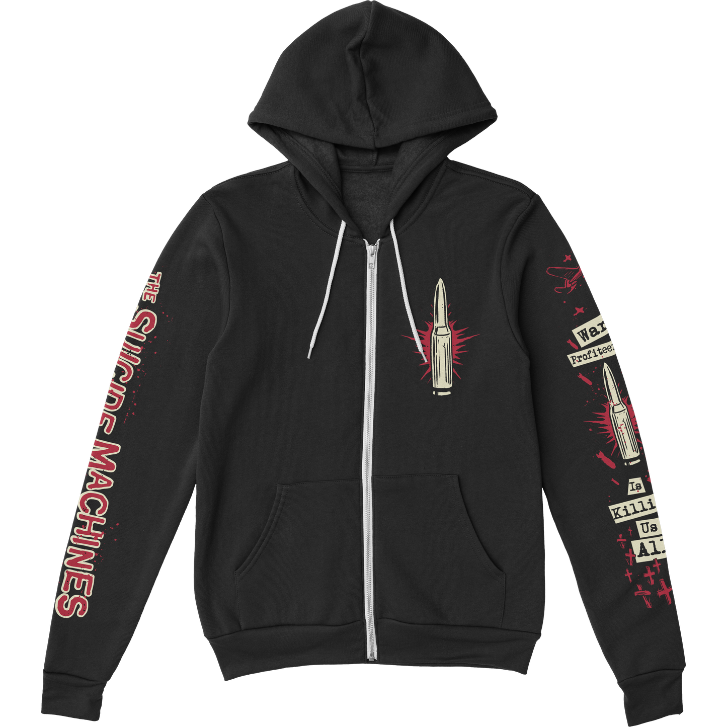 **PRE-ORDER** War Profiteering Is Killing Us All Long Zip-Up Hoodie